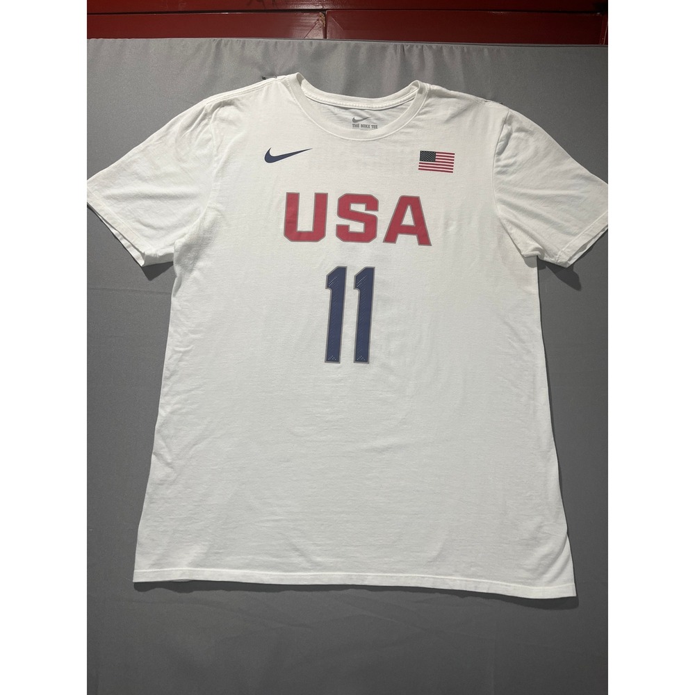Nike USA Basketball Klay Thompson 11 Graphic T-Shirt Mens Large White Tee - 0113